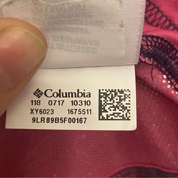 Columbia girls hot pink hear gear base layer long sleeve stretch shirt M 10/12 - Picture 6 of 9